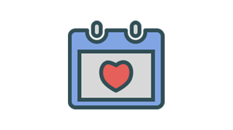 calendar love icon