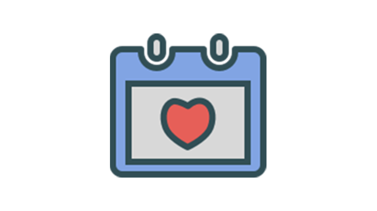 calendar love icon